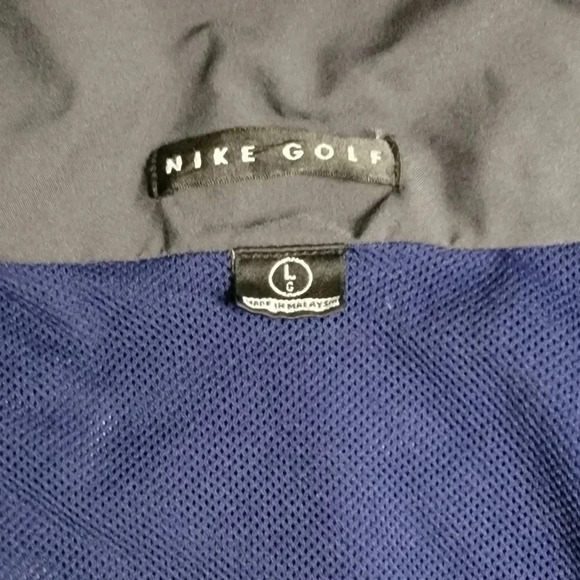 MEN S NIKE F.I.T. GOLF BLUE FULL ZIP WINDBREAKER LINED JACKET SIZE LARGE - Picture 2 of 6